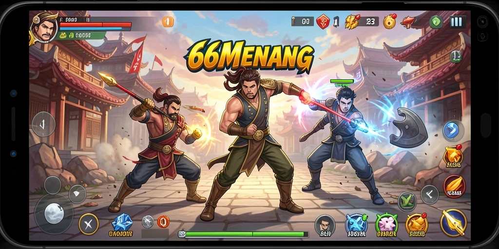 Tampilan permainan seru dalam 66MENANG dengan aksi penuh adrenalin.