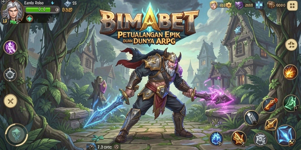 Tampilan gameplay epik dalam petualangan ARPG penuh aksi.