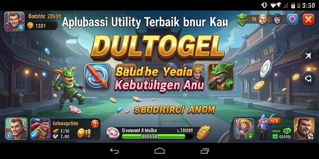 Tampilan utama DULTOGEL dengan berbagai fitur utilitas.
