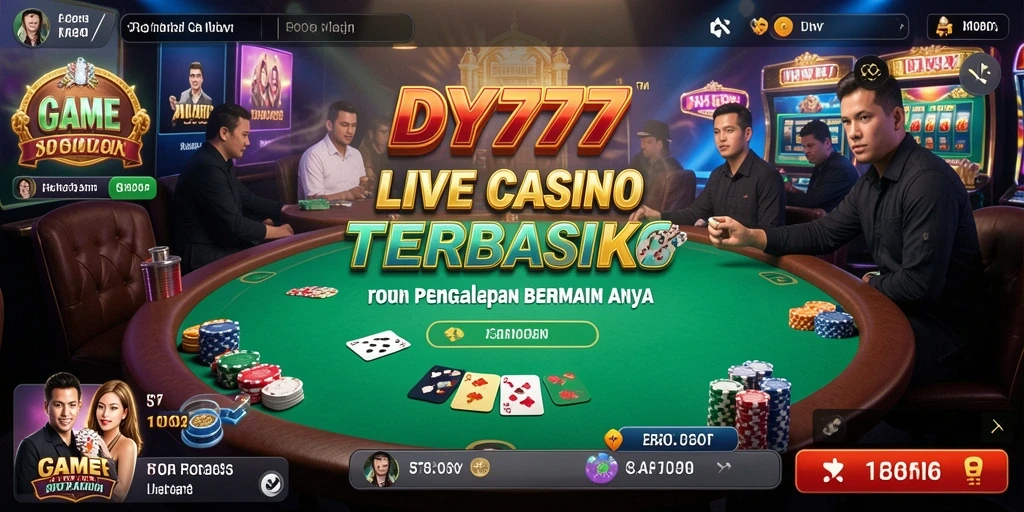 Tampilan menarik dari permainan live dealer di DY777.