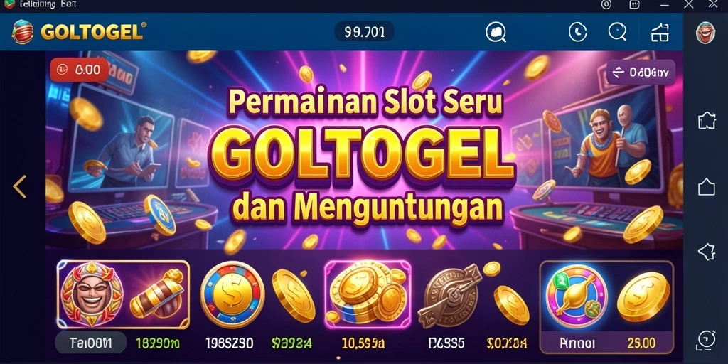 Screenshot menampilkan permainan Slot GOLTOGEL yang mendebarkan.