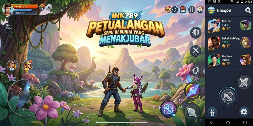Tampilan menarik dari gameplay adventure INK789 yang penuh aksi.