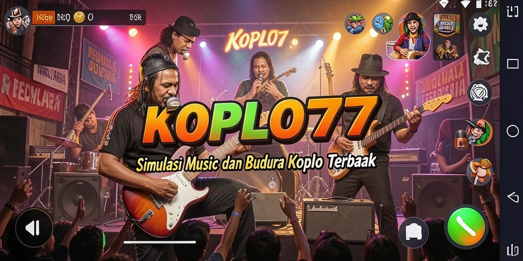 Screenshot KOPLO77 yang menampilkan keseruan gameplay musik dan interaksi sosial.
