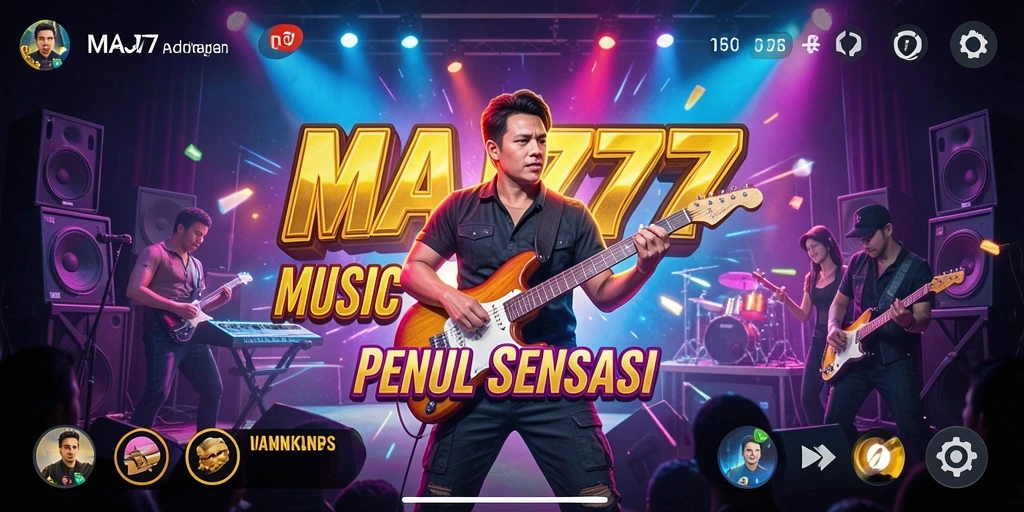 Screenshot gameplay MAJ777 yang menampilkan keseruan bermain musik.