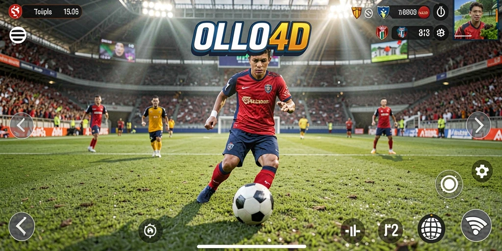 Gambaran menakjubkan dari gameplay OLLO4D yang menghidupkan sepak bola.