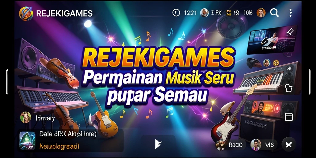 Tampilan gameplay seru dalam REJEKIGAMES yang penuh warna.