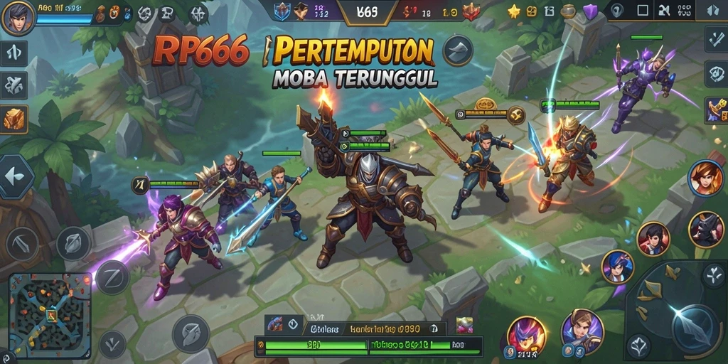 Screenshot menunjukkan aksi seru dalam pertempuran RPG yang intens.