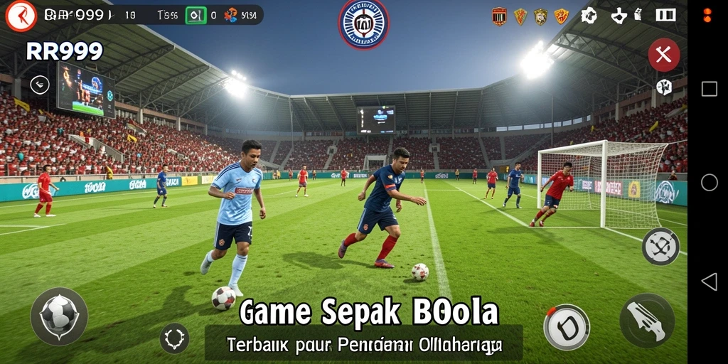 Tampilan gameplay RR999 yang mendebarkan dalam aksi sepak bola.