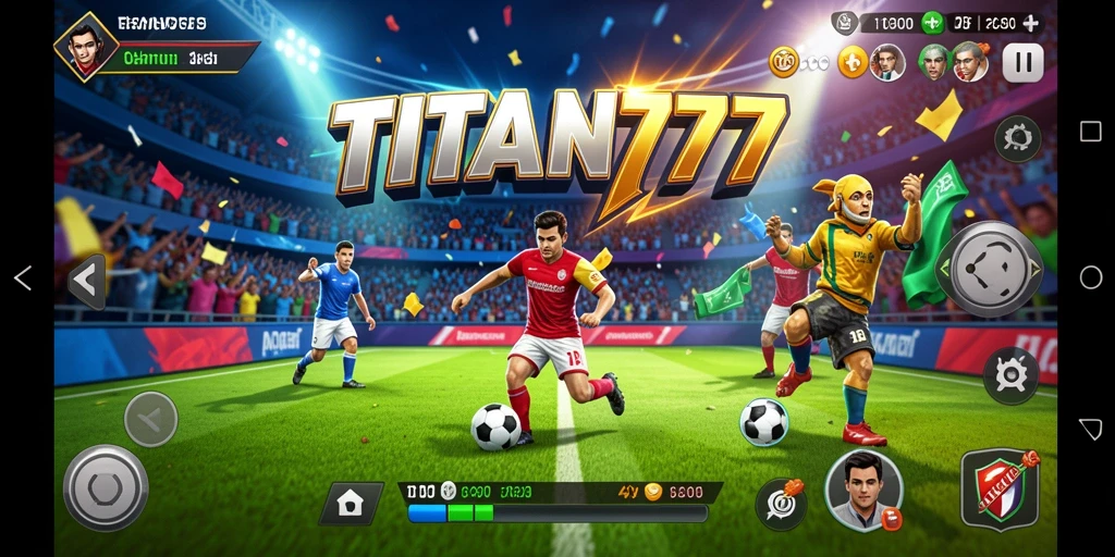 Screenshot menampilkan aksi seru dalam game olahraga TITAN777.