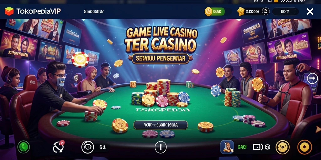 Tampilan gameplay Live Casino yang memukau di TOKOPEDIAVIP.