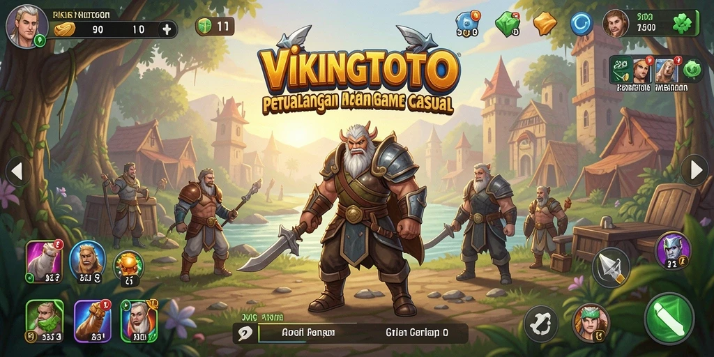 Gameplay seru VIKINGTOTO menunjukkan aksi karakter Viking.