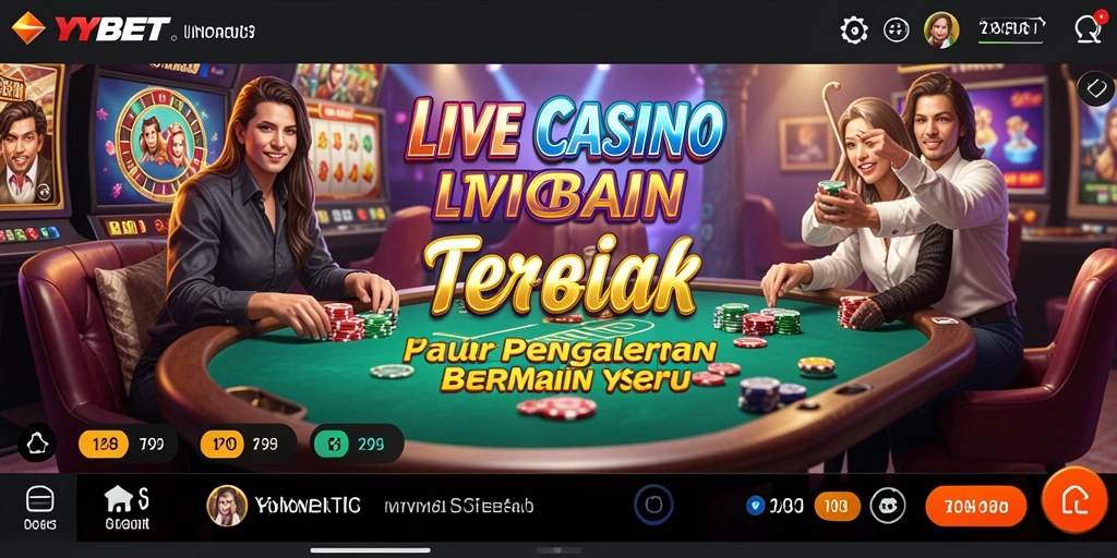 Screenshot utama YYBET menunjukkan dealer profesional dan gameplay yang menarik.